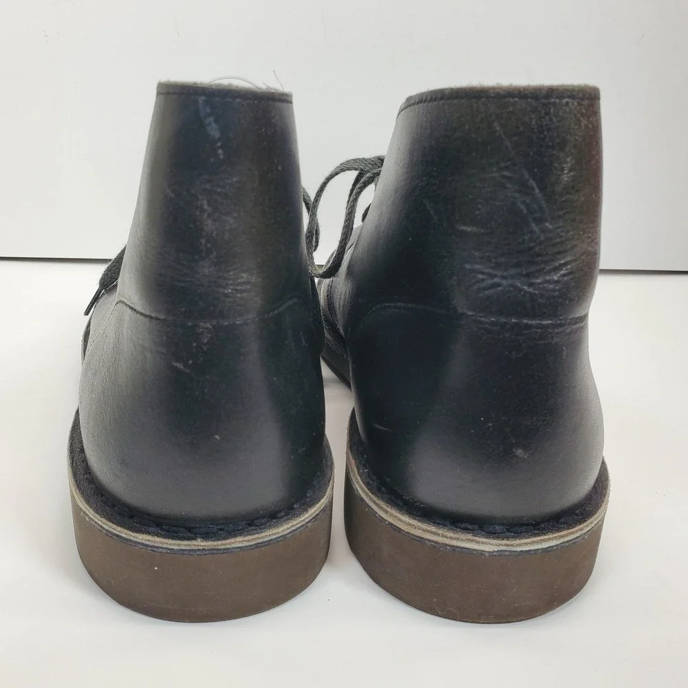 Clarks Men's Chukka Boots Size 12M Bushacre 2 Black Leather‎ Ankle Lace Up 15522